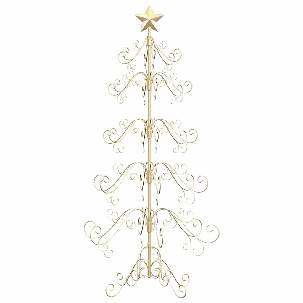 VidaXL Metalen kerstboom met standaard Goud 150 cm Poedergecoat staal