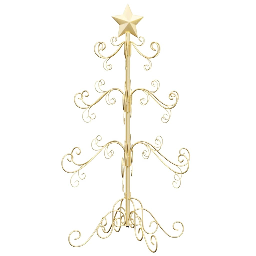 VidaXL Metalen kerstboom met standaard Goud 90 cm Poedergecoat staal