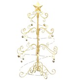 VidaXL Metalen kerstboom met standaard Goud 90 cm Poedergecoat staal