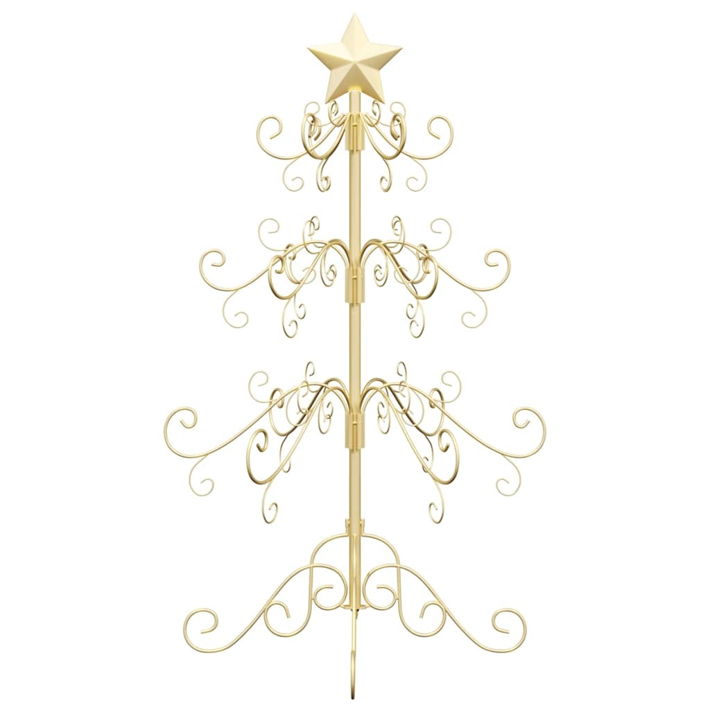 VidaXL Metalen kerstboom met standaard Goud 90 cm Poedergecoat staal
