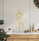 VidaXL Metalen kerstboom met standaard Goud 60 cm Poedergecoat staal