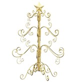 VidaXL Metalen kerstboom met standaard Goud 60 cm Poedergecoat staal