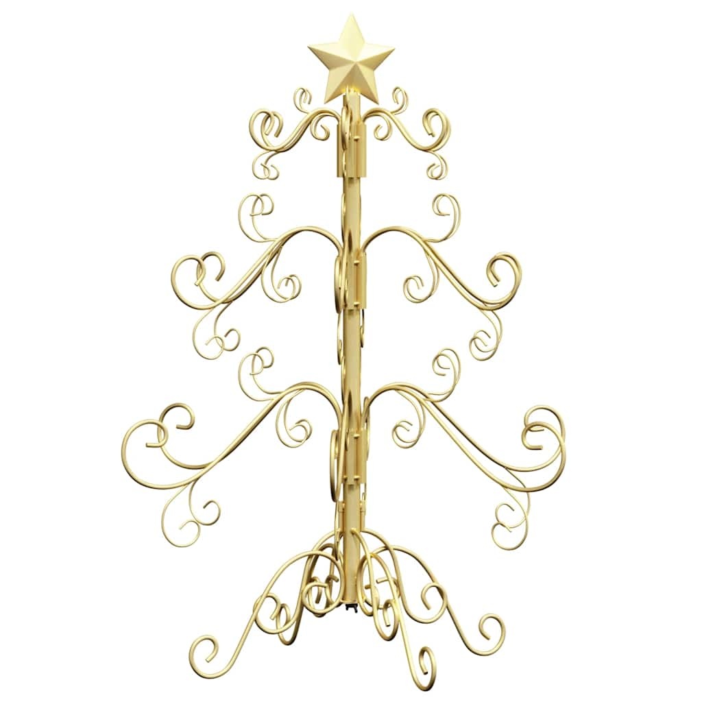 VidaXL Metalen kerstboom met standaard Goud 60 cm Poedergecoat staal