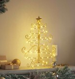 VidaXL Metalen kerstboom met standaard Goud 60 cm Poedergecoat staal