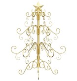 VidaXL Metalen kerstboom met standaard Goud 60 cm Poedergecoat staal