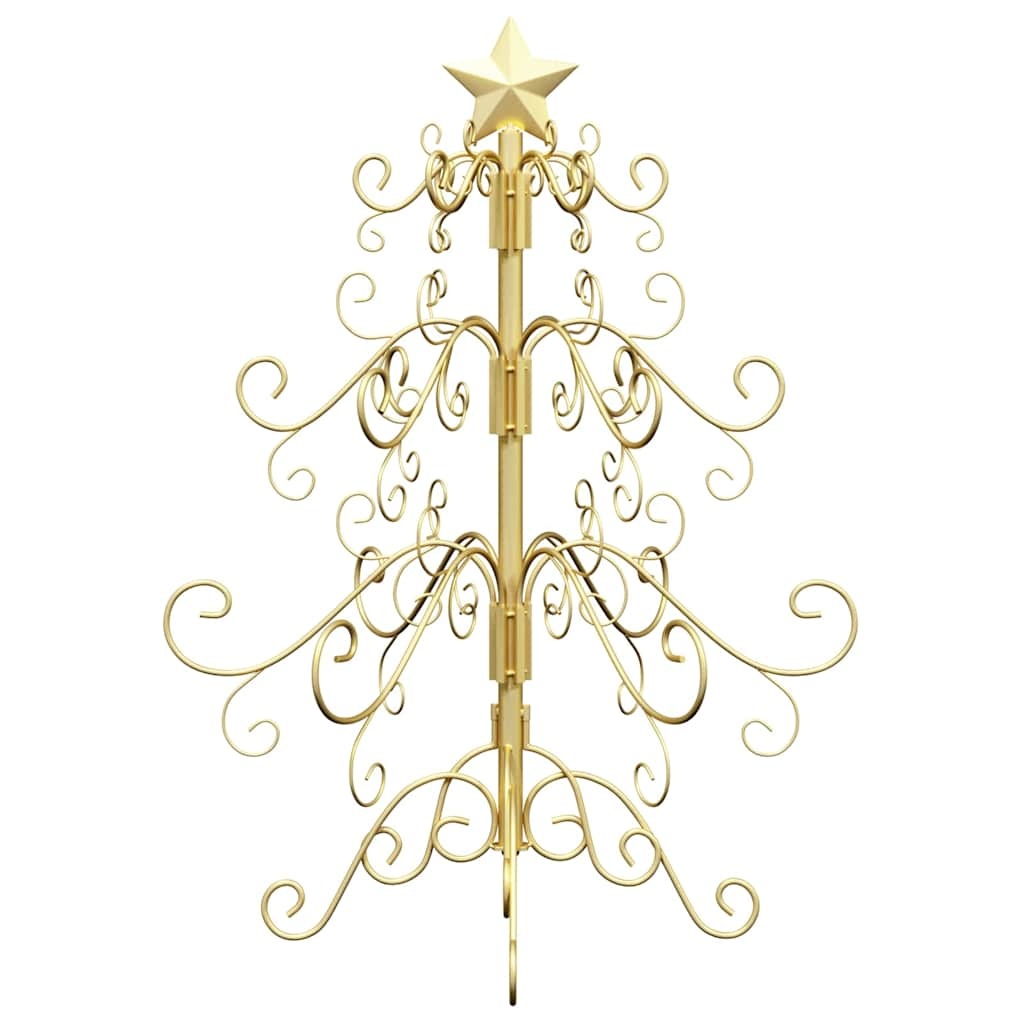VidaXL Metalen kerstboom met standaard Goud 60 cm Poedergecoat staal