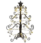 VidaXL Metalen kerstboom met standaard Zwart 60 cm Poedergecoat staal