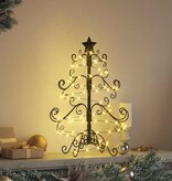 VidaXL Metalen kerstboom met standaard Zwart 60 cm Poedergecoat staal