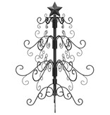 VidaXL Metalen kerstboom met standaard Zwart 60 cm Poedergecoat staal