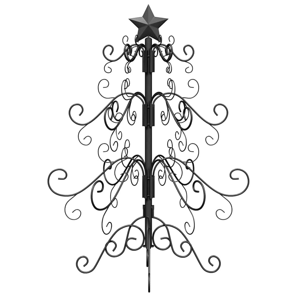 VidaXL Metalen kerstboom met standaard Zwart 60 cm Poedergecoat staal