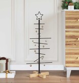 VidaXL Metalen kerstboom met standaard Zwart 90 cm Poedergecoat staal