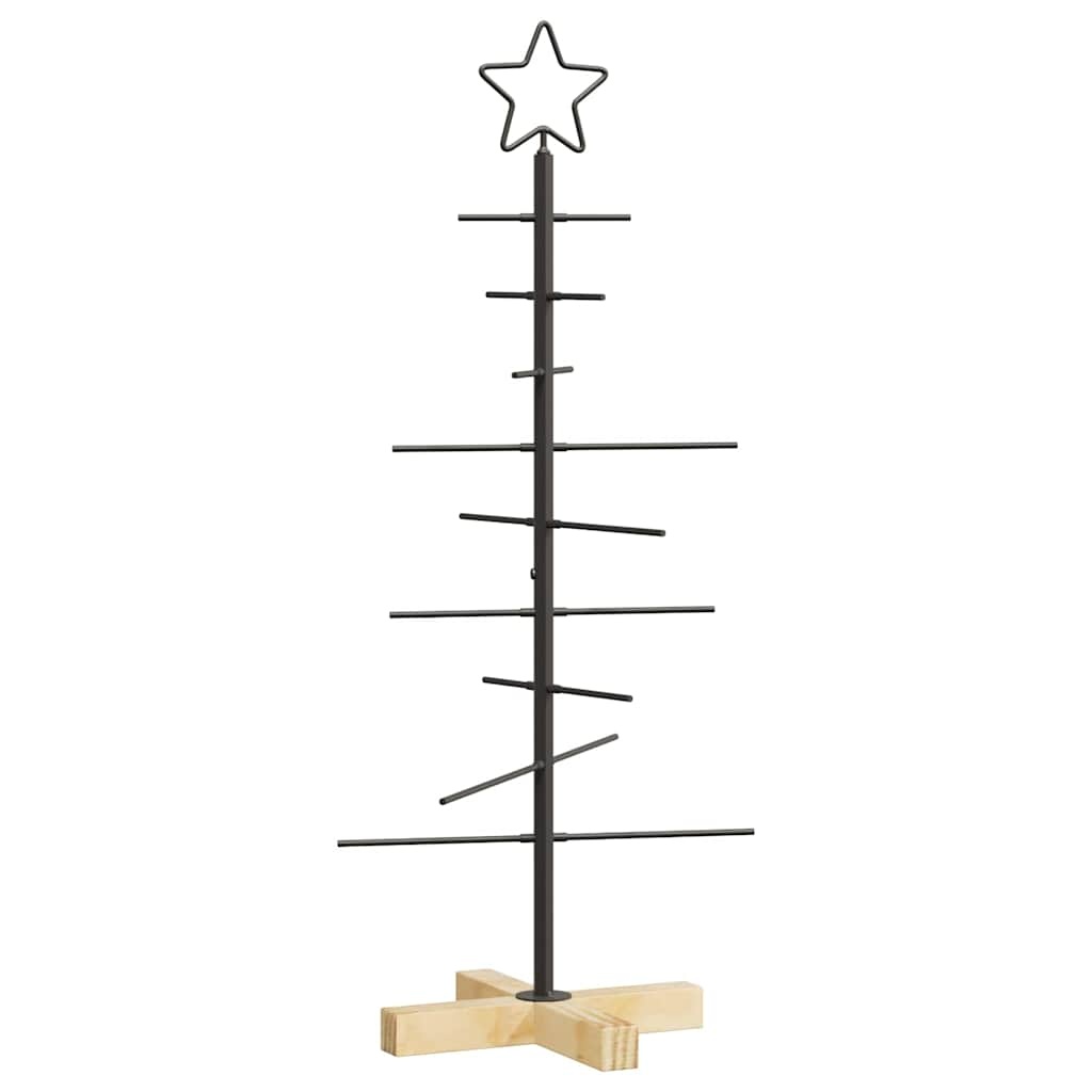 VidaXL Metalen kerstboom met standaard Zwart 90 cm Poedergecoat staal
