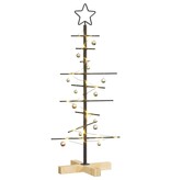 VidaXL Metalen kerstboom met standaard Zwart 90 cm Poedergecoat staal