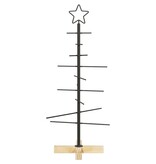 VidaXL Metalen kerstboom met standaard Zwart 90 cm Poedergecoat staal