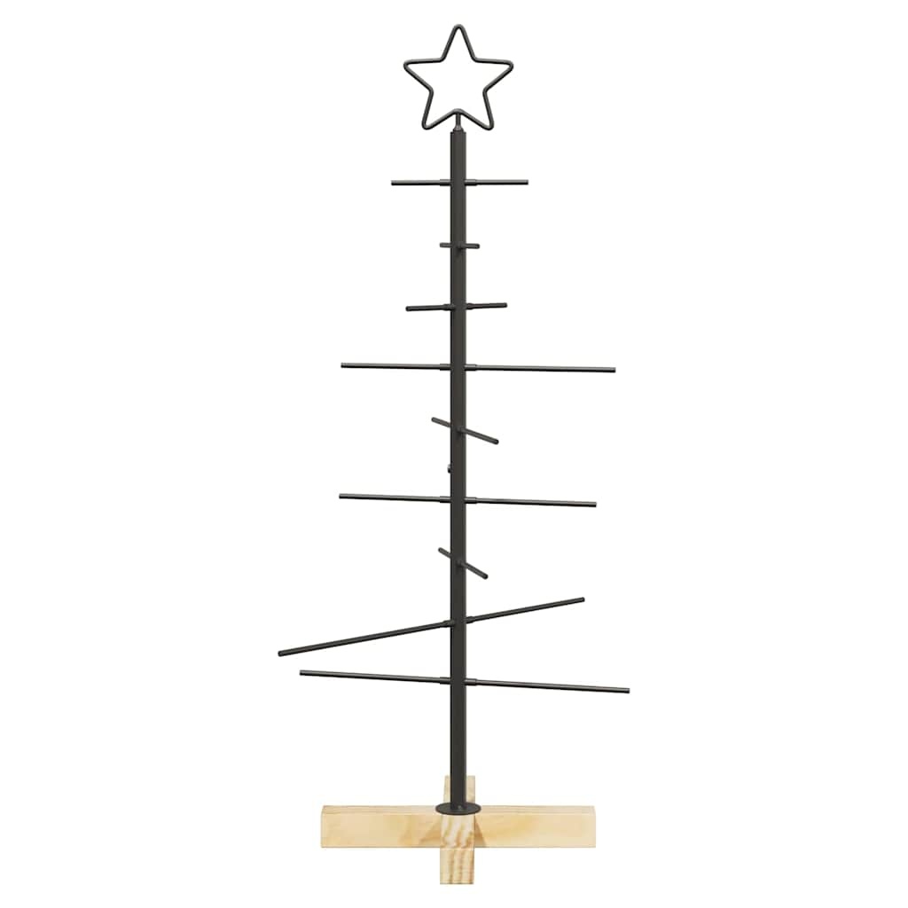 VidaXL Metalen kerstboom met standaard Zwart 90 cm Poedergecoat staal