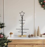 VidaXL Metalen kerstboom met standaard Zwart 60 cm Poedergecoat staal