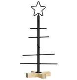 VidaXL Metalen kerstboom met standaard Zwart 60 cm Poedergecoat staal