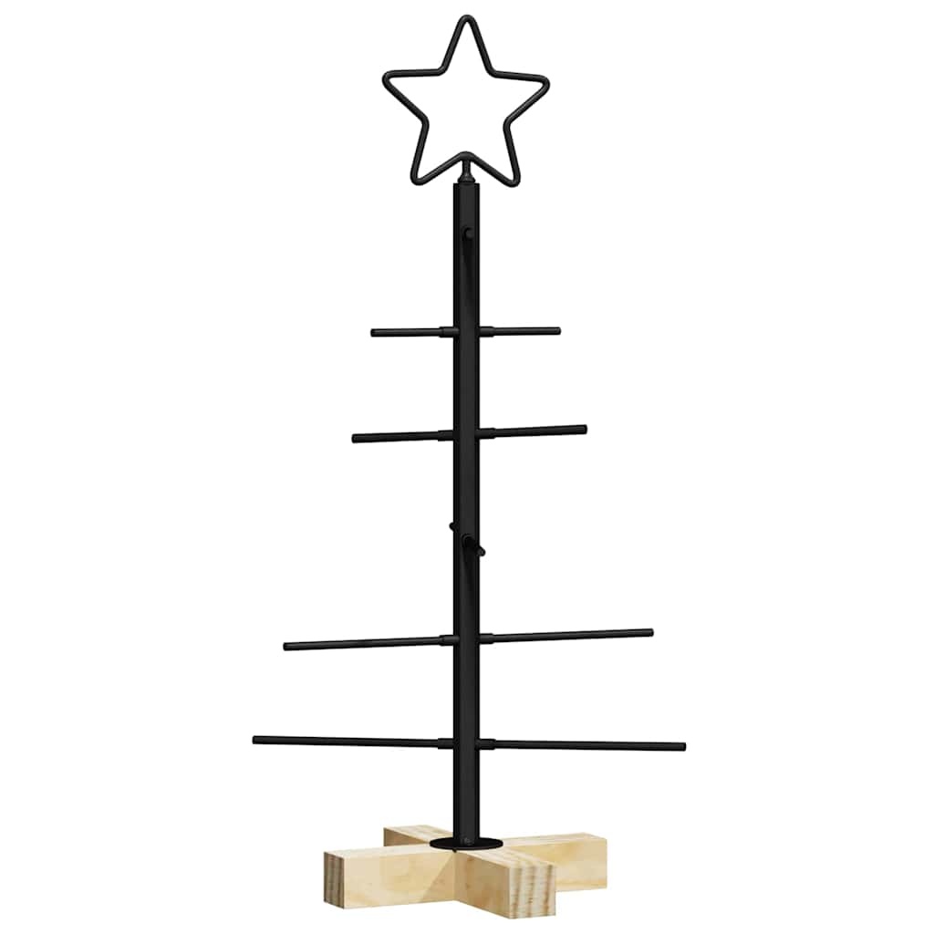 VidaXL Metalen kerstboom met standaard Zwart 60 cm Poedergecoat staal