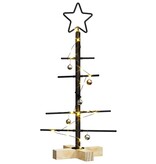 VidaXL Metalen kerstboom met standaard Zwart 60 cm Poedergecoat staal