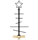 VidaXL Metalen kerstboom met standaard Zwart 60 cm Poedergecoat staal