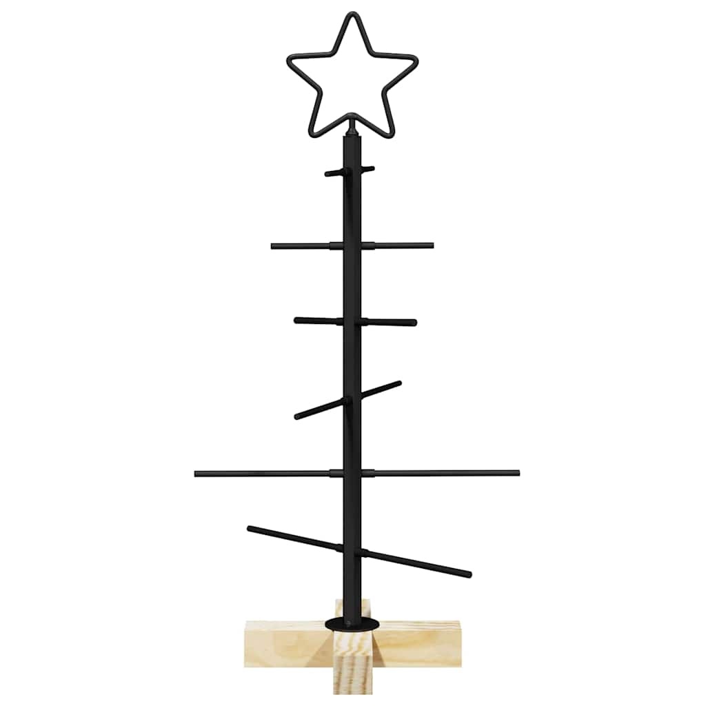 VidaXL Metalen kerstboom met standaard Zwart 60 cm Poedergecoat staal