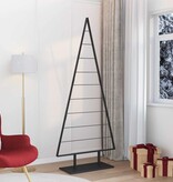 VidaXL Metalen kerstboom met standaard Zwart 210 cm Staal