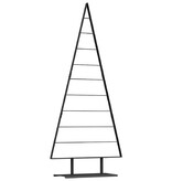 VidaXL Metalen kerstboom met standaard Zwart 210 cm Staal