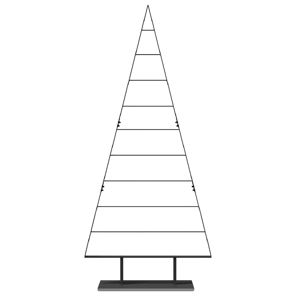 VidaXL Metalen kerstboom met standaard Zwart 210 cm Staal