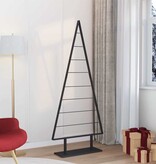 VidaXL Metalen kerstboom met standaard Zwart 180 cm Staal