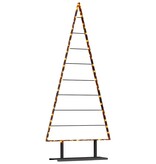 VidaXL Metalen kerstboom met standaard Zwart 180 cm Staal