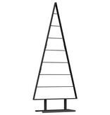VidaXL Metalen kerstboom met standaard Zwart 150 cm Staal