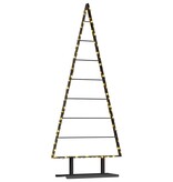 VidaXL Metalen kerstboom met standaard Zwart 150 cm Staal