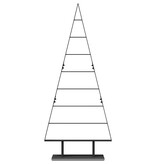VidaXL Metalen kerstboom met standaard Zwart 150 cm Staal