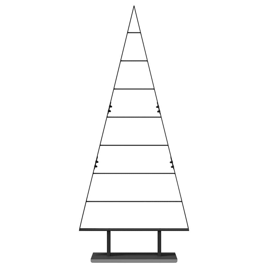 VidaXL Metalen kerstboom met standaard Zwart 150 cm Staal