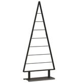 VidaXL Metalen kerstboom met standaard Zwart 125 cm Staal