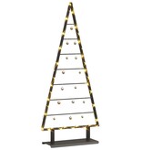 VidaXL Metalen kerstboom met standaard Zwart 125 cm Staal