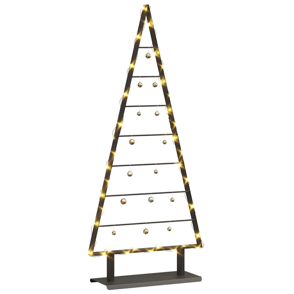 VidaXL Metalen kerstboom met standaard Zwart 125 cm Staal