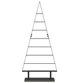 VidaXL Metalen kerstboom met standaard Zwart 125 cm Staal