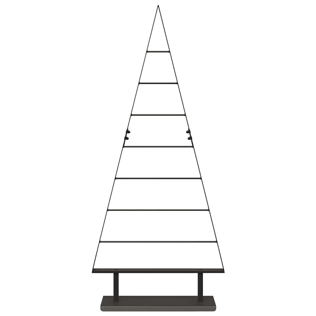 VidaXL Metalen kerstboom met standaard Zwart 125 cm Staal