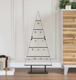 VidaXL Metalen kerstboom met standaard Zwart 90 cm Staal