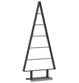 VidaXL Metalen kerstboom met standaard Zwart 90 cm Staal
