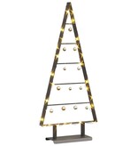 VidaXL Metalen kerstboom met standaard Zwart 90 cm Staal