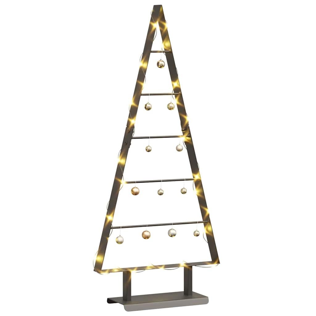 VidaXL Metalen kerstboom met standaard Zwart 90 cm Staal