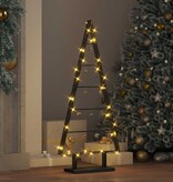 VidaXL Metalen kerstboom met standaard Zwart 90 cm Staal