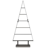 VidaXL Metalen kerstboom met standaard Zwart 90 cm Staal