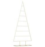 VidaXL Metalen kerstboom met standaard Goud 210 cm Poedergecoat staal