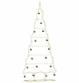VidaXL Metalen kerstboom met standaard Goud 210 cm Poedergecoat staal