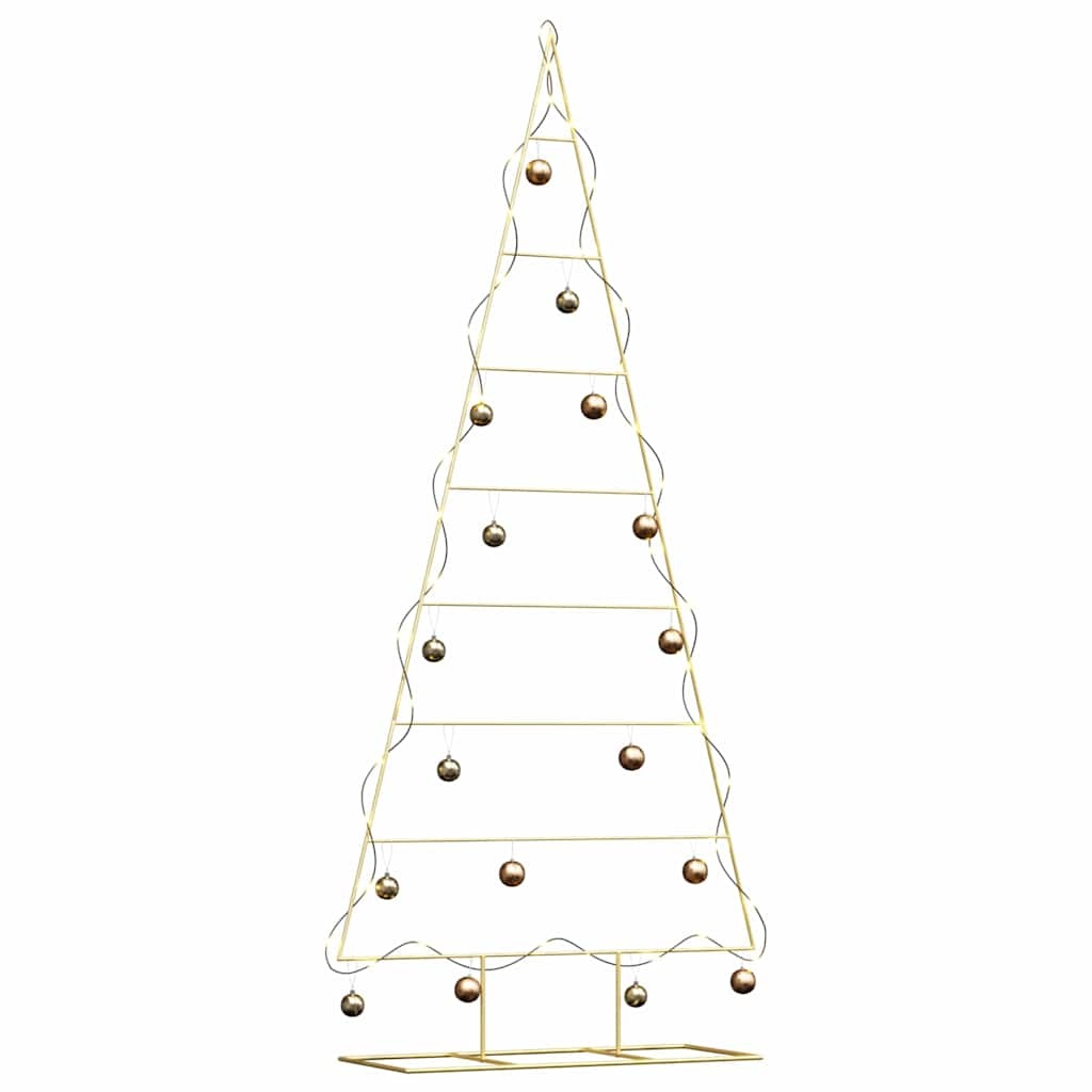 VidaXL Metalen kerstboom met standaard Goud 210 cm Poedergecoat staal