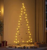 VidaXL Metalen kerstboom met standaard Goud 210 cm Poedergecoat staal