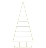 VidaXL Metalen kerstboom met standaard Goud 210 cm Poedergecoat staal